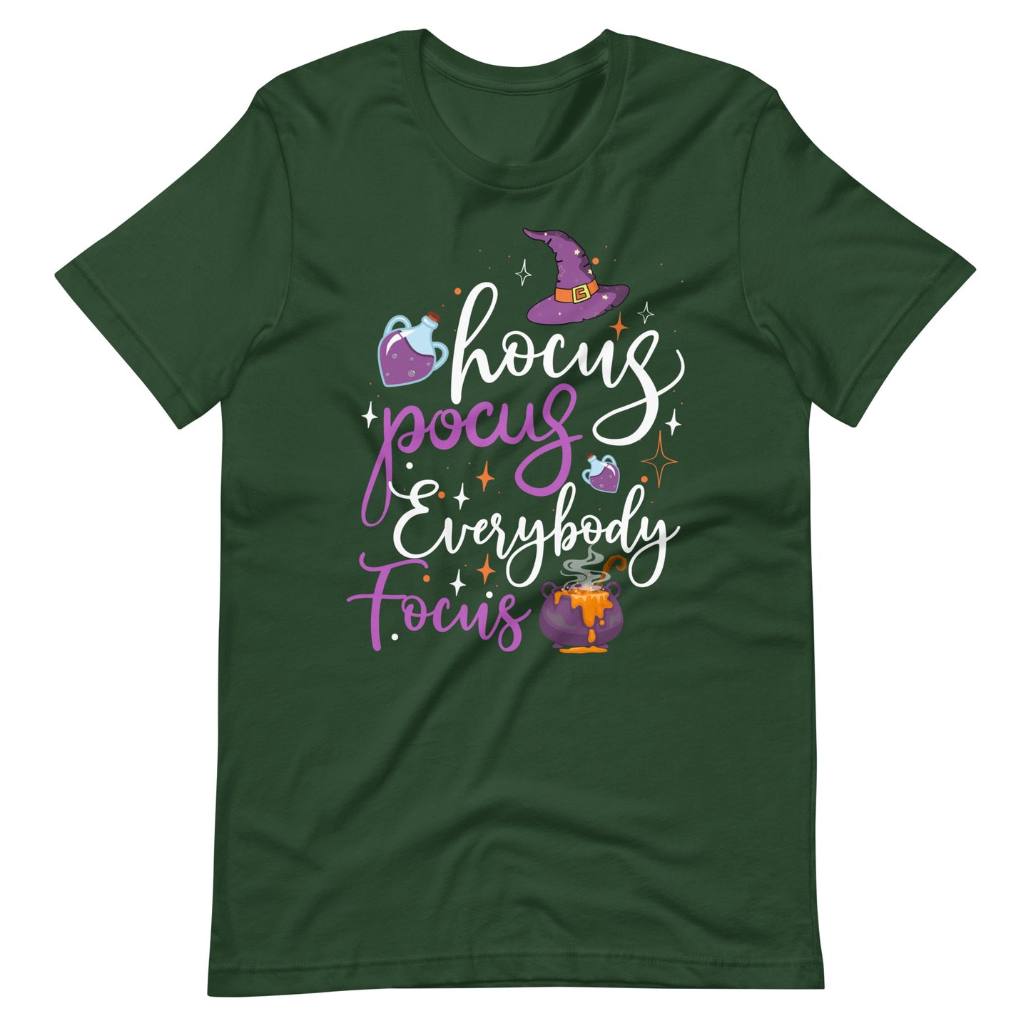 Halloween T-Shirt: Hocus Pocus, Everybody Focus - Spaßiger Gruselzauber