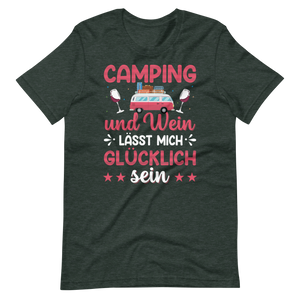 Camping und Wein T-Shirt | Lustiger Camping-Spruch