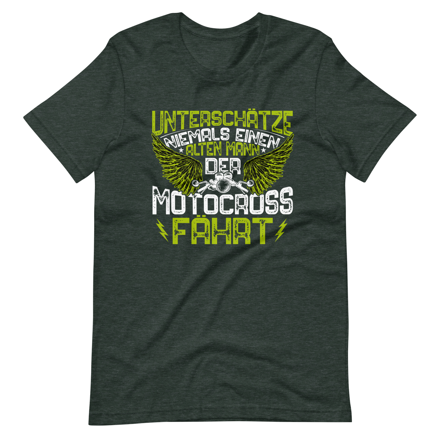 Alter Mann, Motocross - unterschätze nie! T-Shirt