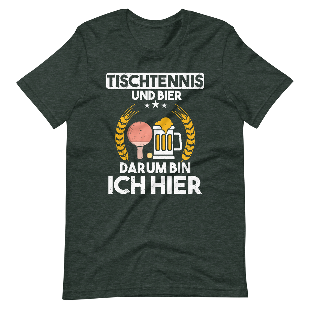 Tischtennis und Bier - Das perfekte Duo! Lustiges T-Shirt für Tischtennisfans