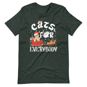 Cats for everybody - Einzigartiges Weihnachten Katzen T-Shirt für Tierliebhaber