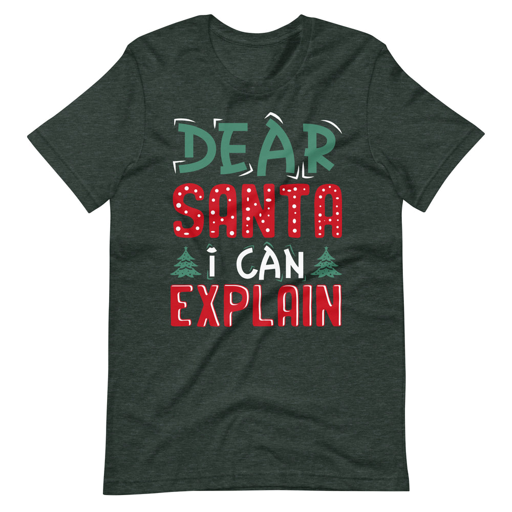 Weihnachten T-Shirt: Dear Santa, ich kann das erklären - Lustiges Festtags-Statement!"