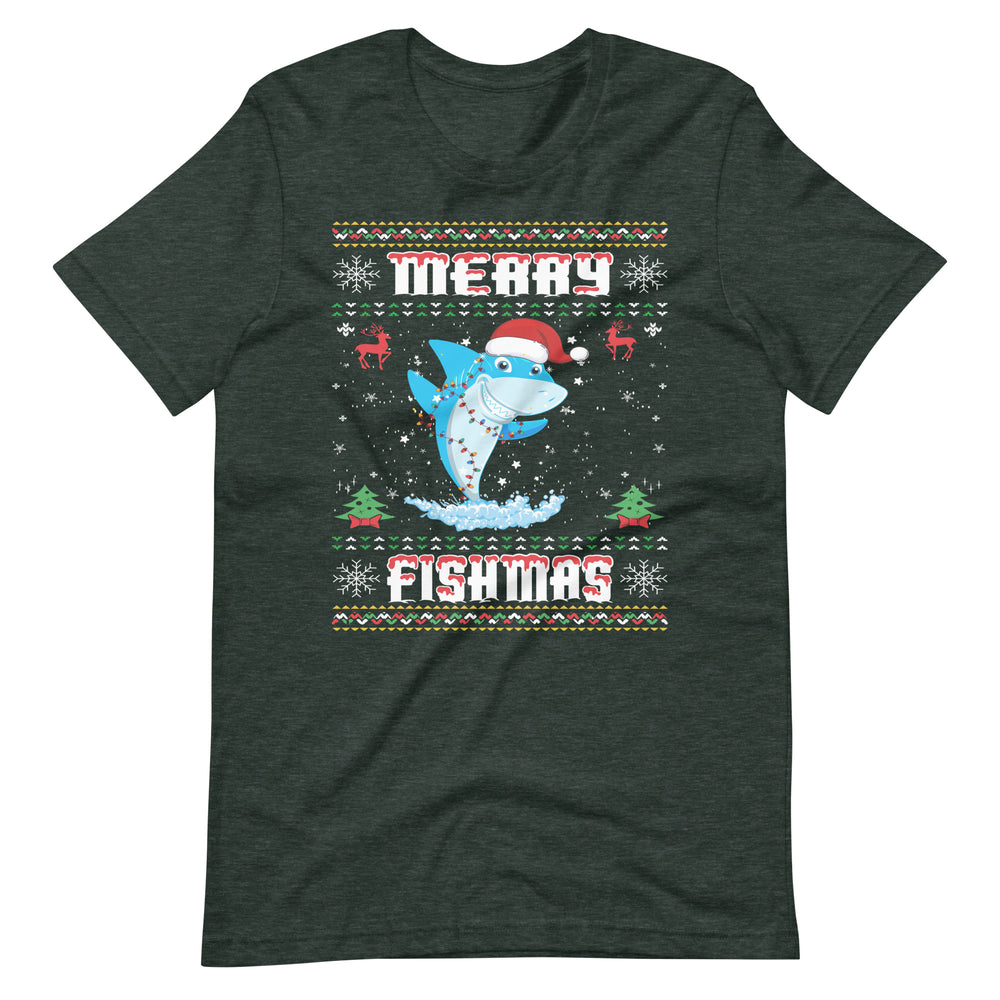 Merry Christmas Fishmas. Weihnachten Hai T-Shirt