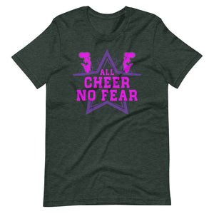 Cheerleading Leidenschaft pur! 'All Cheer, No Fear' T-Shirt für wahre Fans