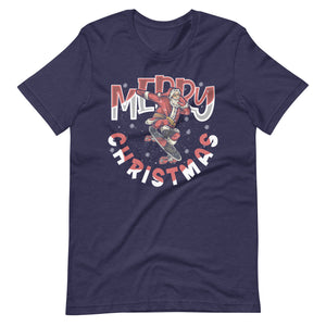 Merry Christmas Skater - Weihnachten Skateboard T-Shirt