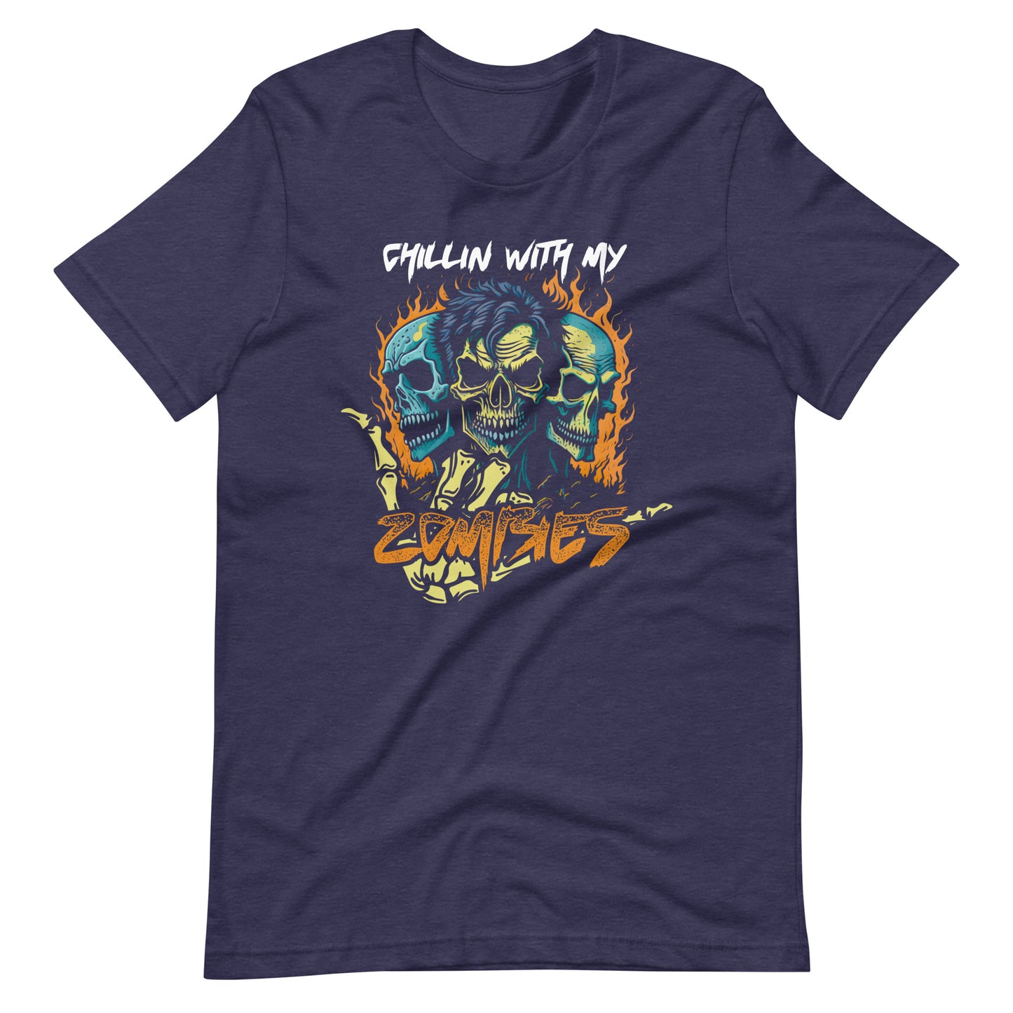 Halloween T-Shirt: Chillin with my Zombies - Coole Gruselmode