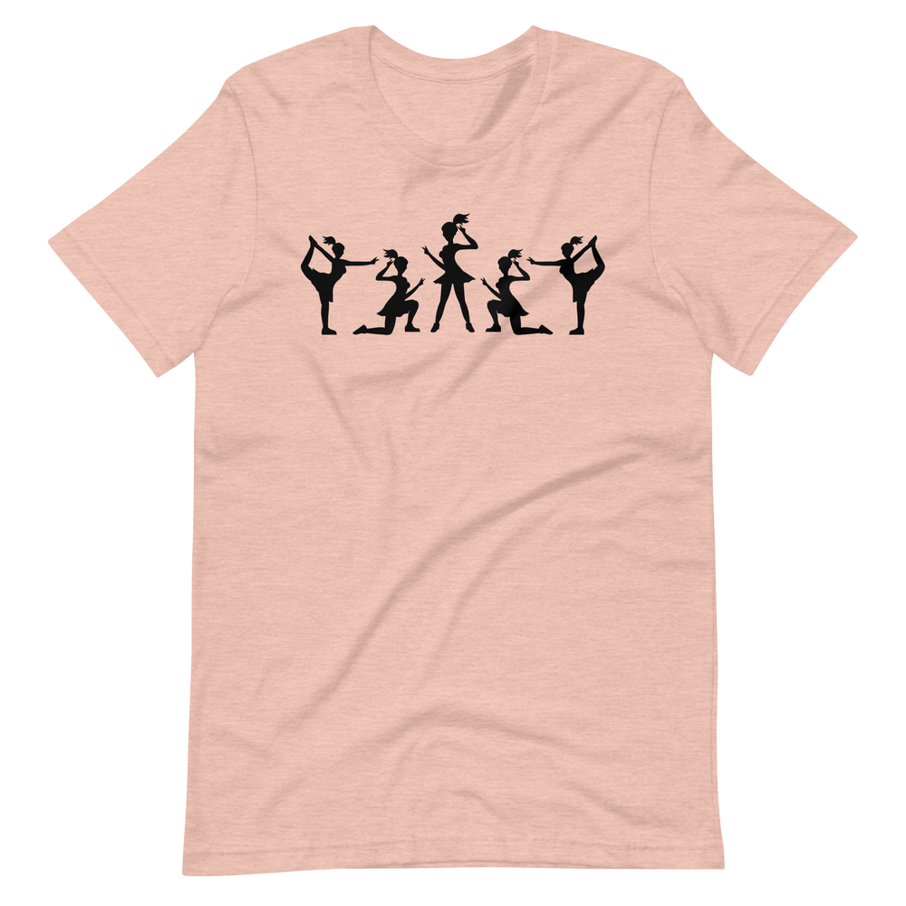 Cheerleading T-Shirt mit Multi-Logo-Design