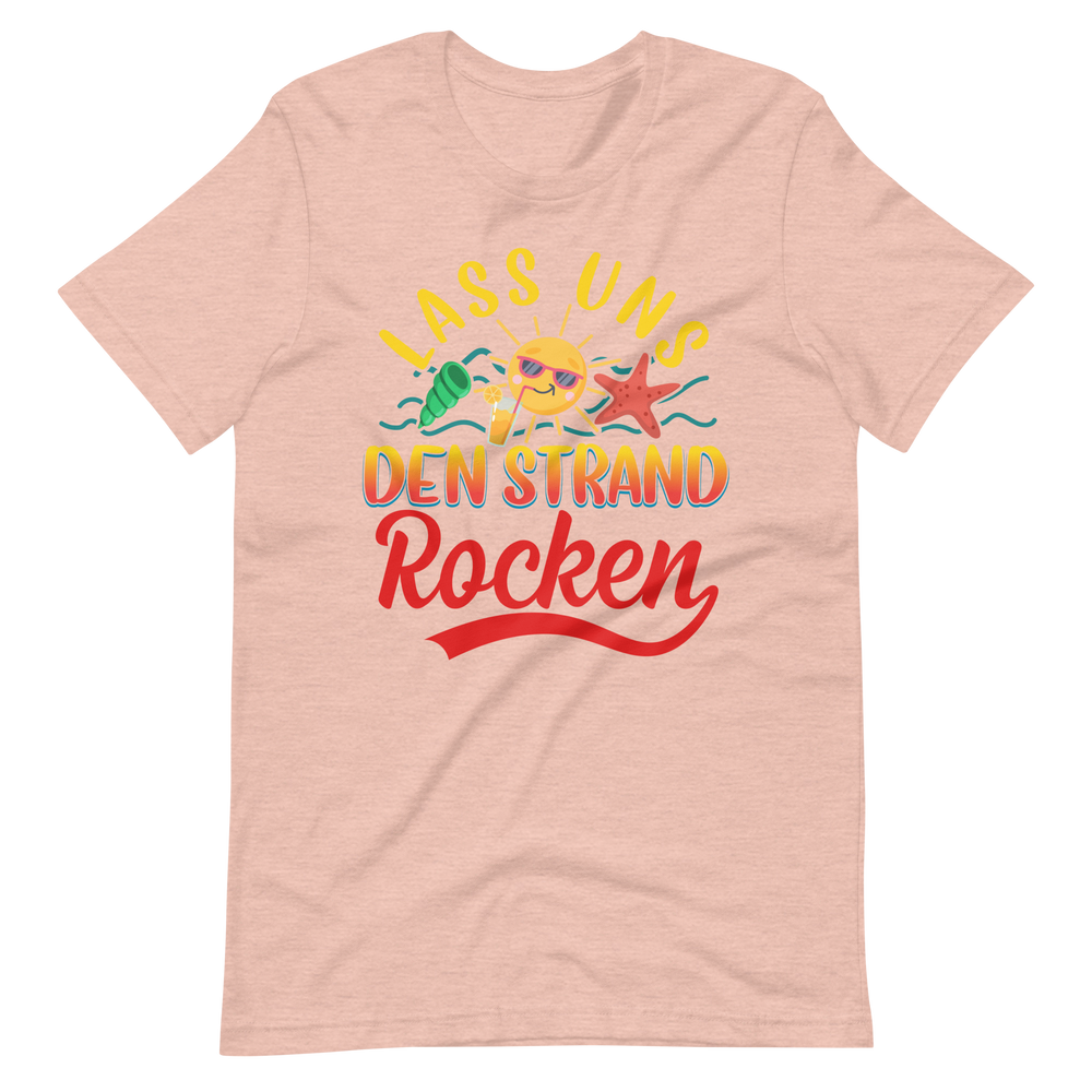 Lustiges T-Shirt "Lass uns den Strand ROCKEN!" für den Sommer