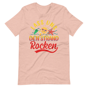 Lustiges T-Shirt "Lass uns den Strand ROCKEN!" für den Sommer