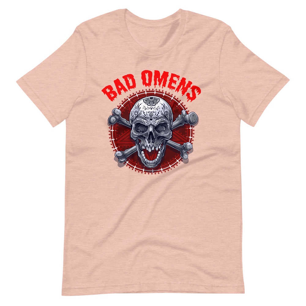 Coole T-Shirt Bad Omens! Totenkopf Style! | Unheilvoller Look