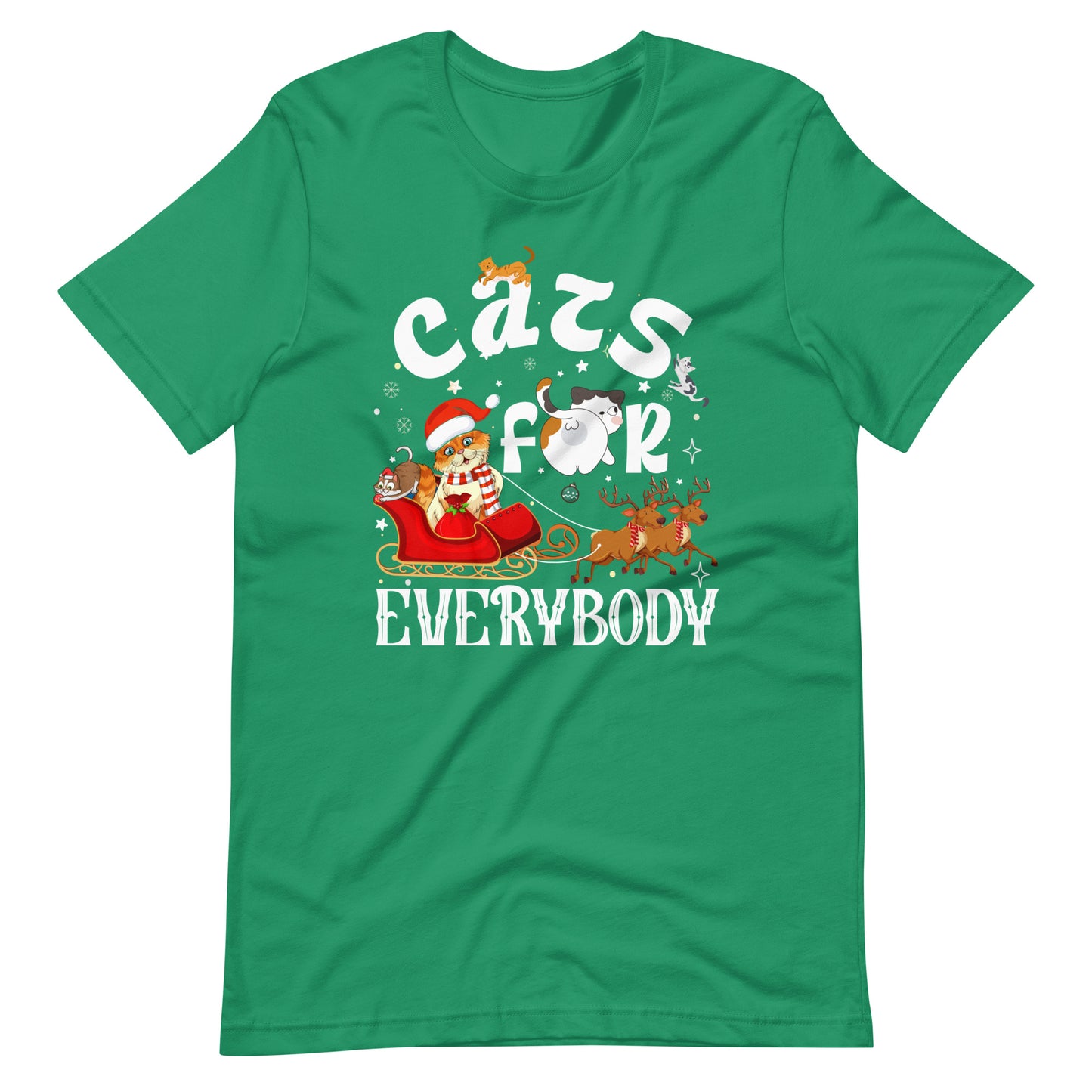 Cats for everybody - Einzigartiges Weihnachten Katzen T-Shirt für Tierliebhaber