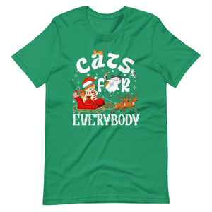 Cats for everybody - Einzigartiges Weihnachten Katzen T-Shirt für Tierliebhaber