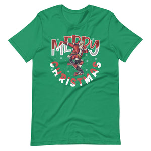Merry Christmas Skater - Weihnachten Skateboard T-Shirt