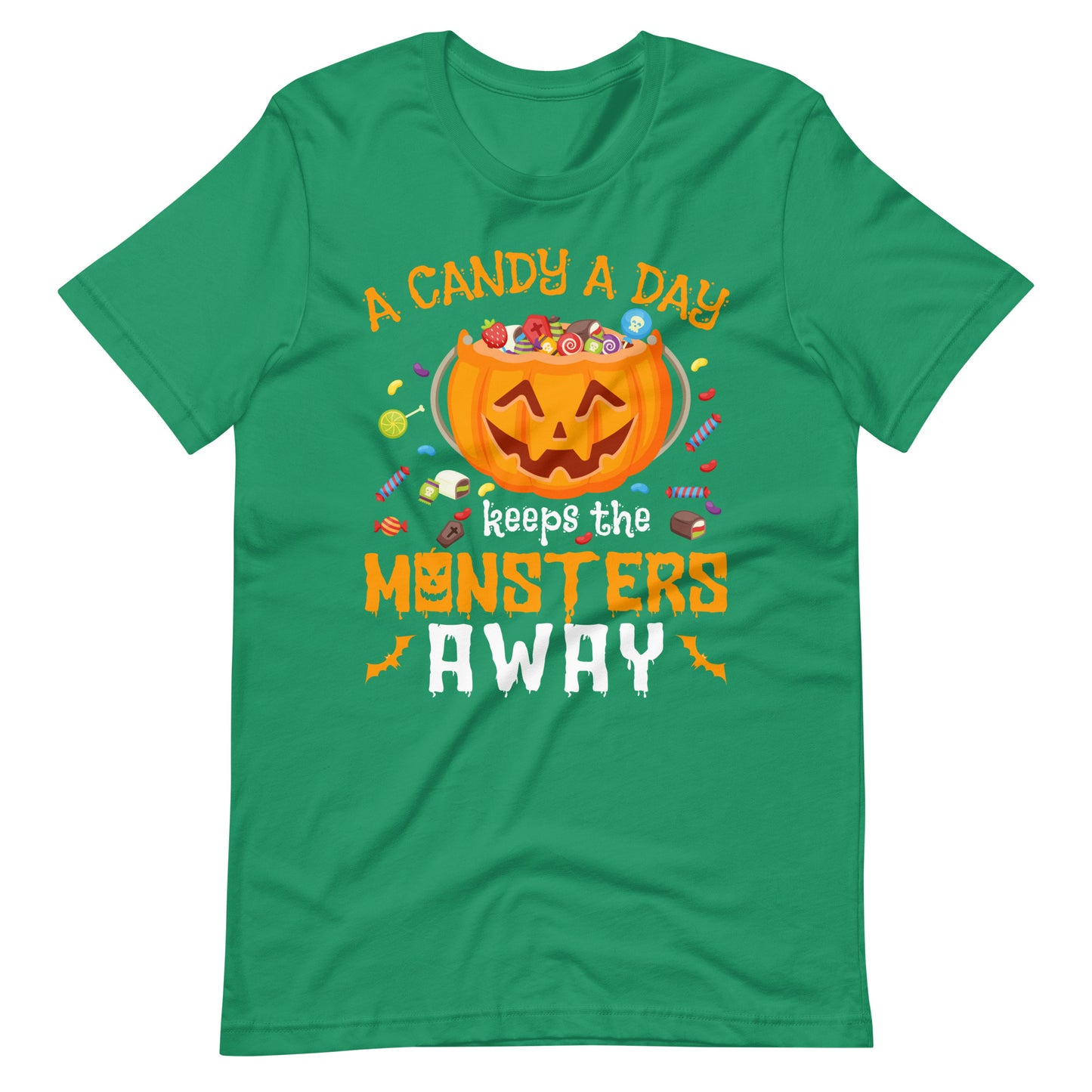 Halloween T-Shirt: A Candy A Day keeps the Monsters away - Süße Gruselmode