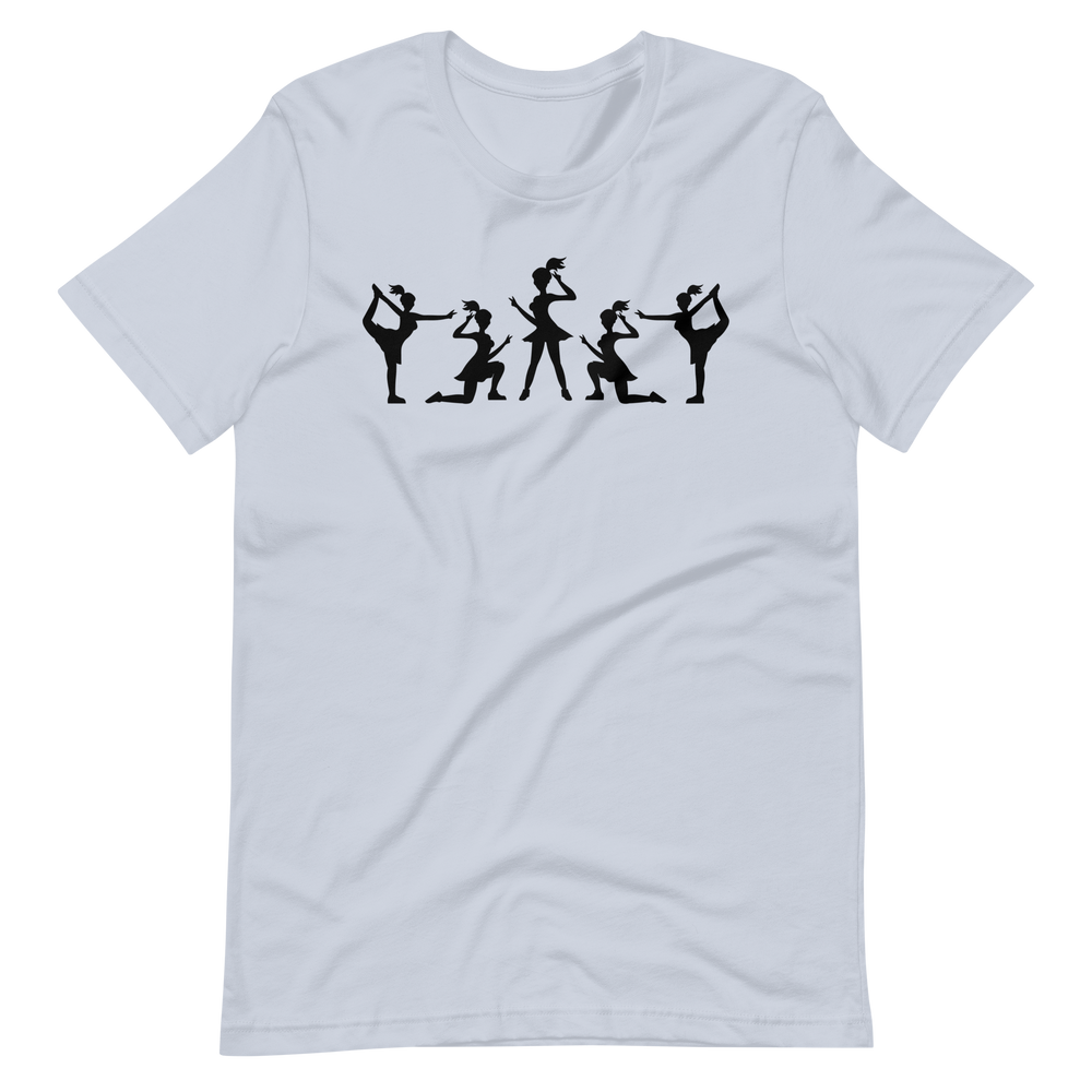 Cheerleading T-Shirt mit Multi-Logo-Design