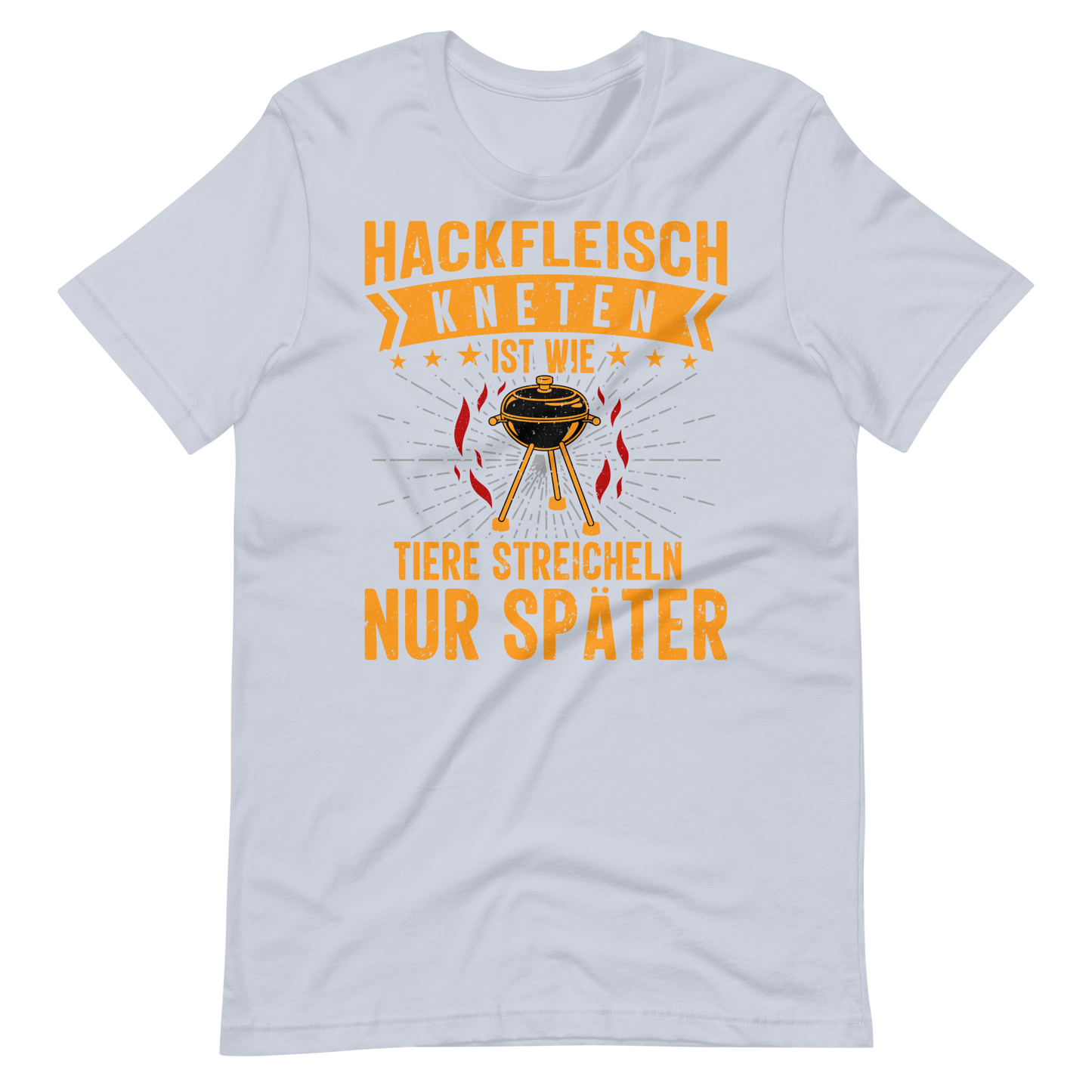 Lustiges Hackfleisch T-Shirt - Tiere streicheln & Grillen