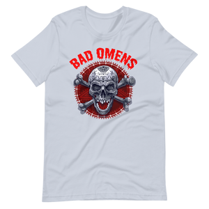 Coole T-Shirt Bad Omens! Totenkopf Style! | Unheilvoller Look