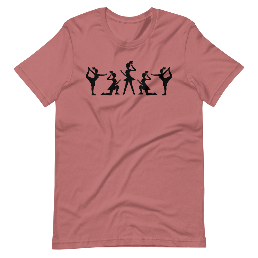 Cheerleading T-Shirt mit Multi-Logo-Design