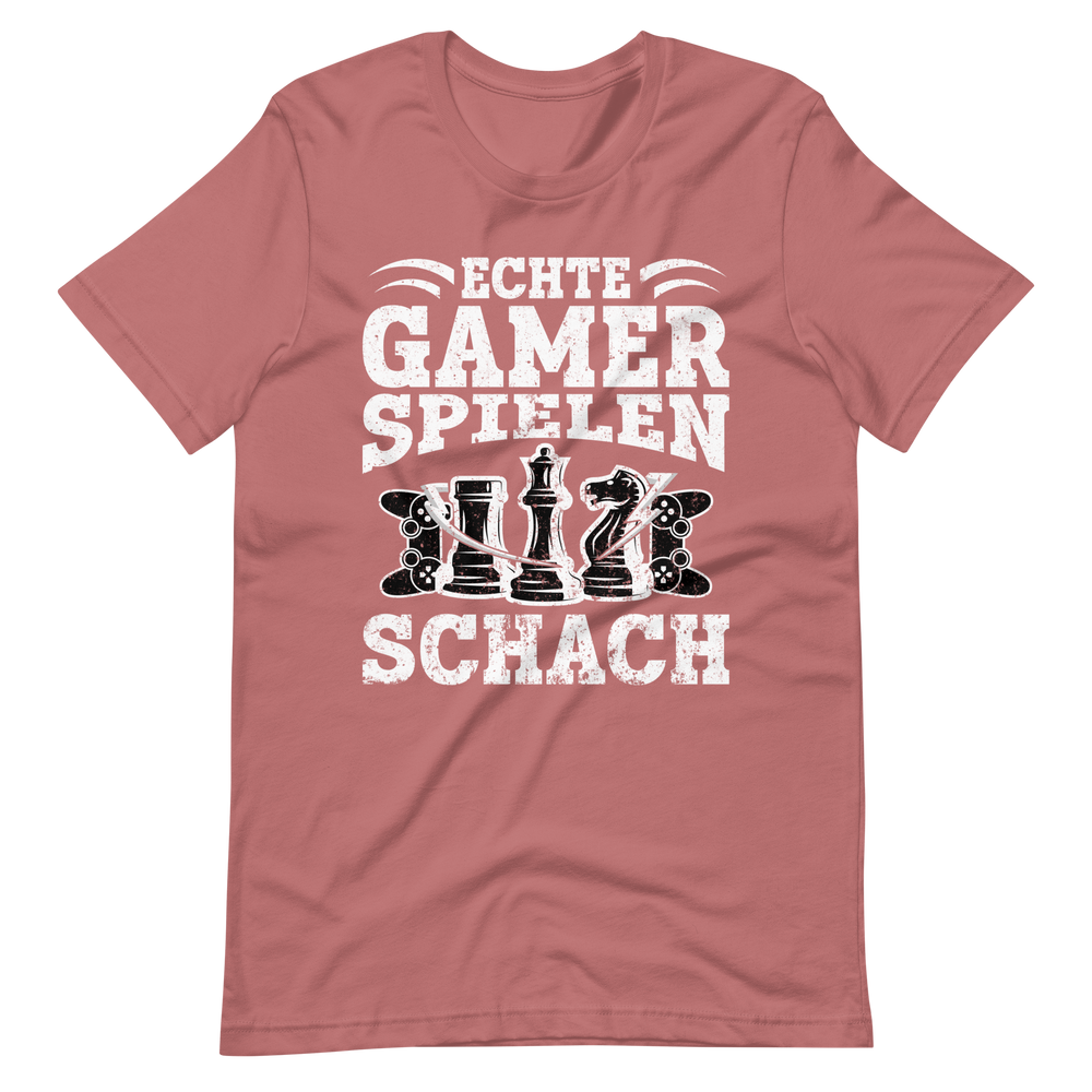 Echte Gamer Spielen Schach T-Shirt - Lustiges Geschenk für Schachspieler