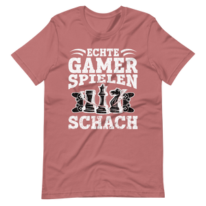 Echte Gamer Spielen Schach T-Shirt - Lustiges Geschenk für Schachspieler