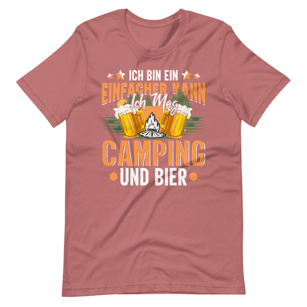 Camping und Bier T-Shirt für einfache Männer