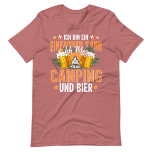 Camping und Bier T-Shirt für einfache Männer