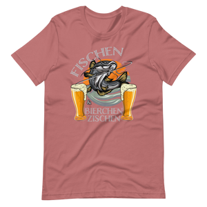 Lustiges T-Shirt "Fischen und Bierchen zischen" für Angelliebhaber