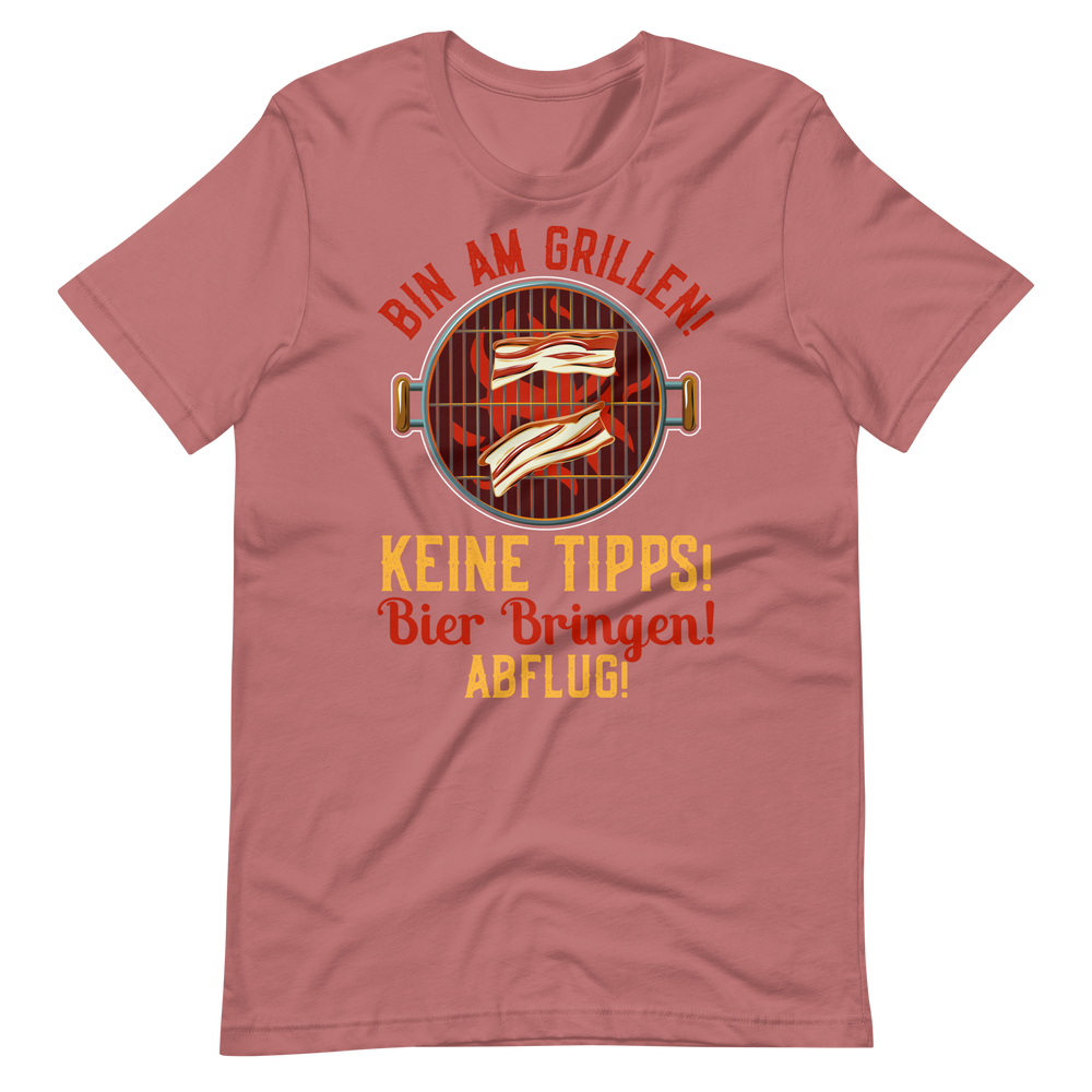 Lustiges Grill T-Shirt - Keine Tipps, Bier her und Abflug!