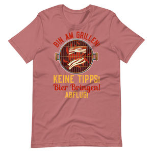 Lustiges Grill T-Shirt - Keine Tipps, Bier her und Abflug!