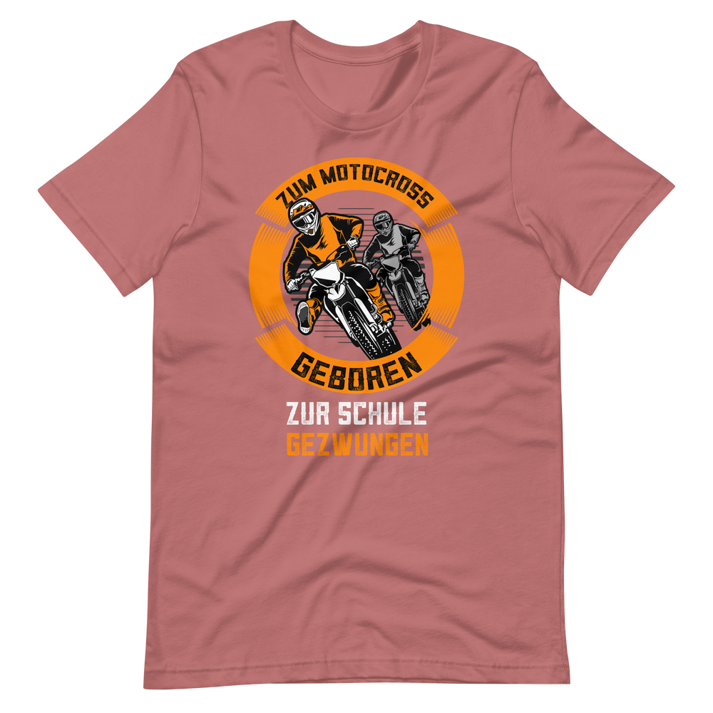 Vintage Motocross T-Shirt - Zum Motocross geboren, zur Schule gezwungen!