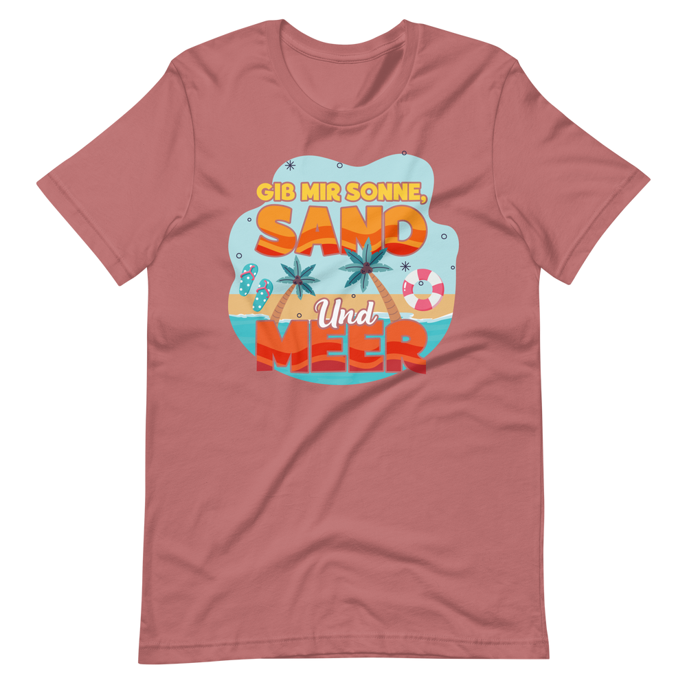 Lustiges T-Shirt "Sonne, Sand, Meer!" für den Sommer | Trendiger Look
