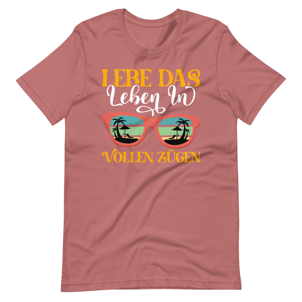 Sommer-T-Shirt "Lebe das Leben!" | Positiver Style