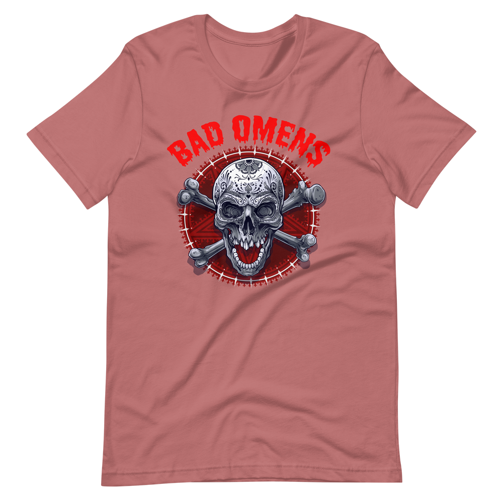 Coole T-Shirt Bad Omens! Totenkopf Style! | Unheilvoller Look