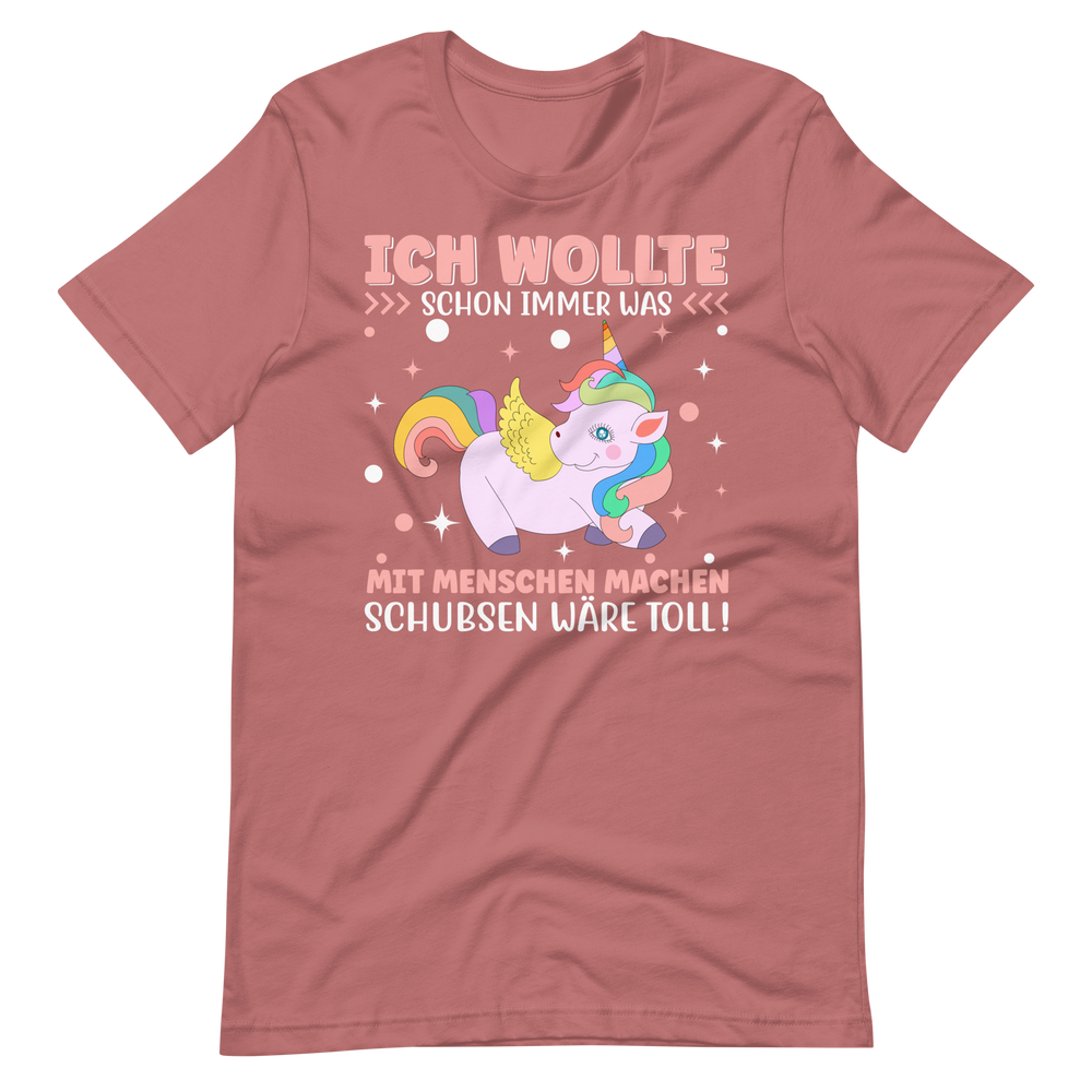 Lustiges T-Shirt "Ich wollte immer mit Menschen arbeiten, schubsen wäre toll" | Lustige Geschenkidee