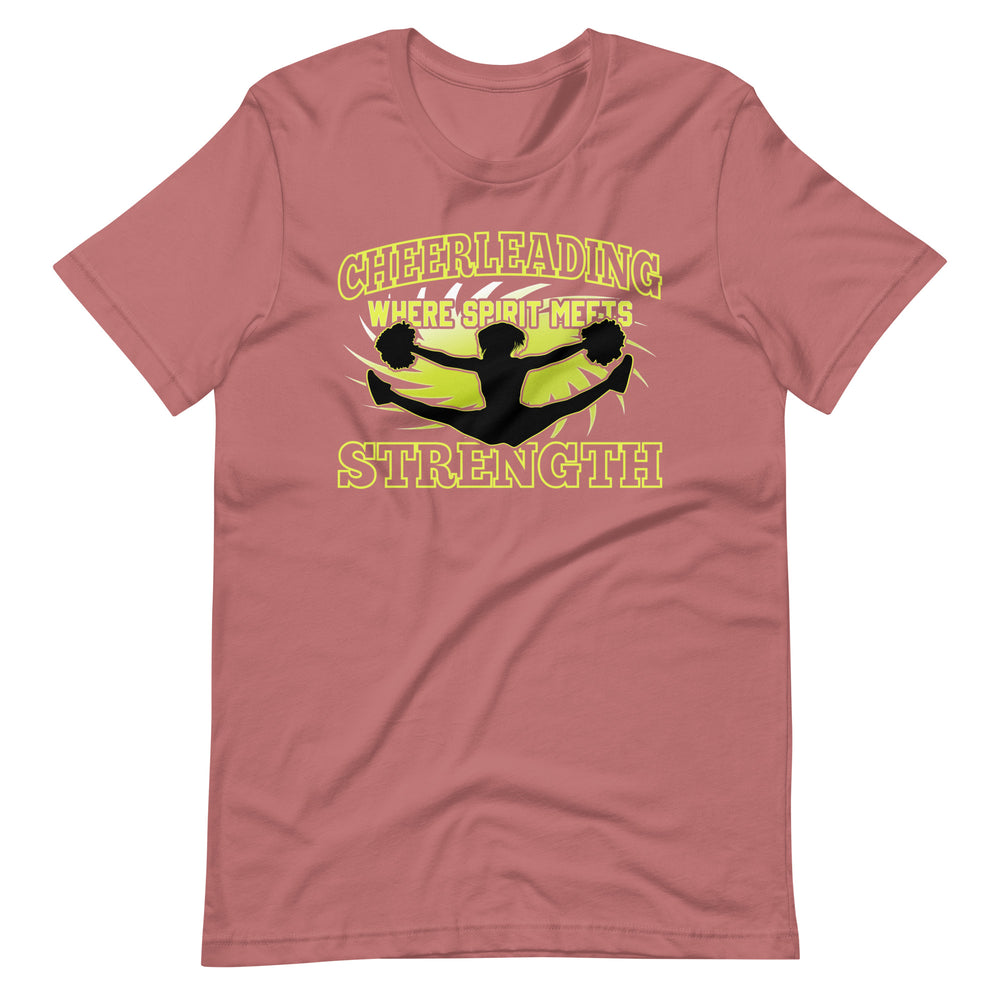 Cheerleading: Wo Geist auf Stärke trifft! Lustiges Design T-Shirt
