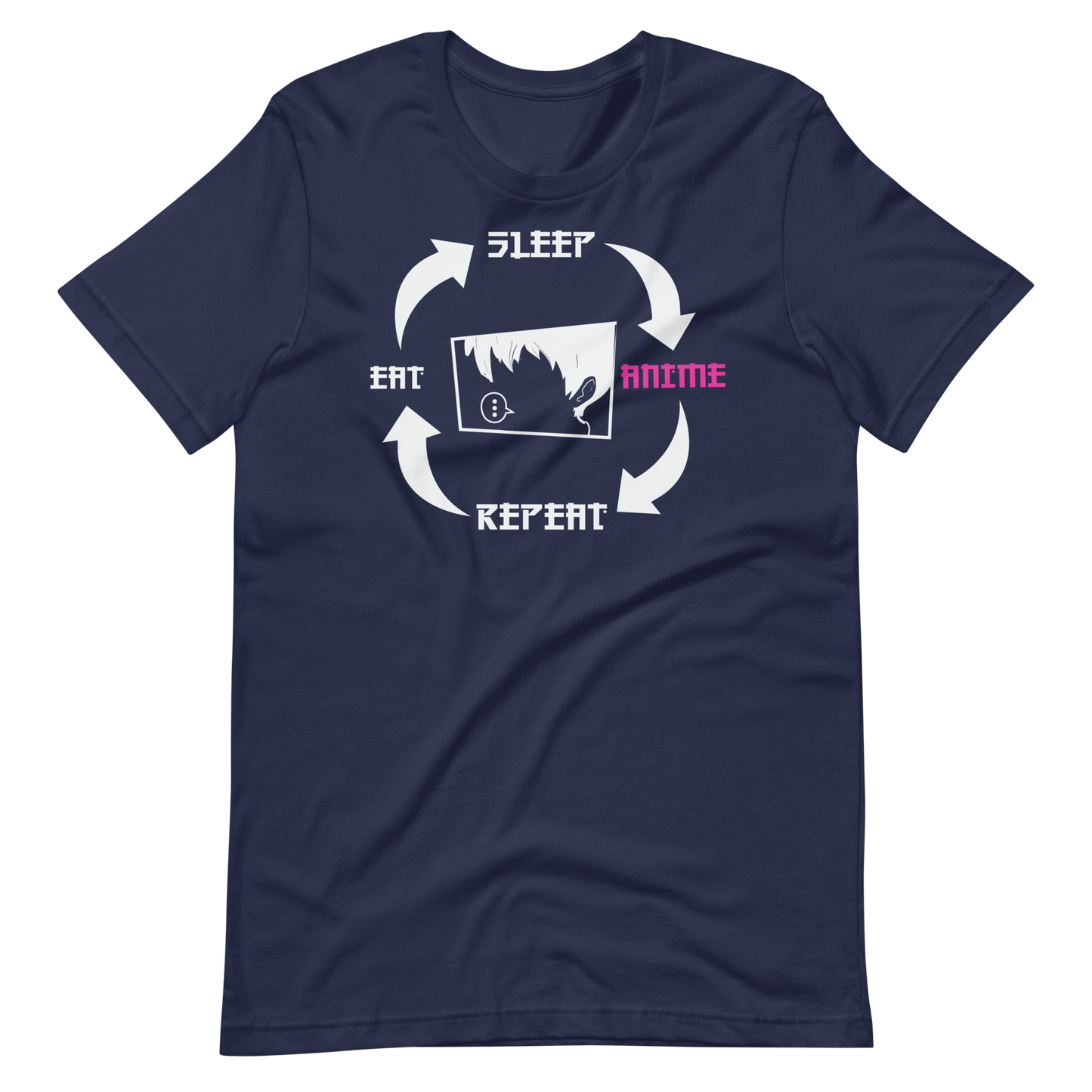 Eat, Sleep, Anime, Repeat! T-Shirt | Lustige Anime-Geschenke