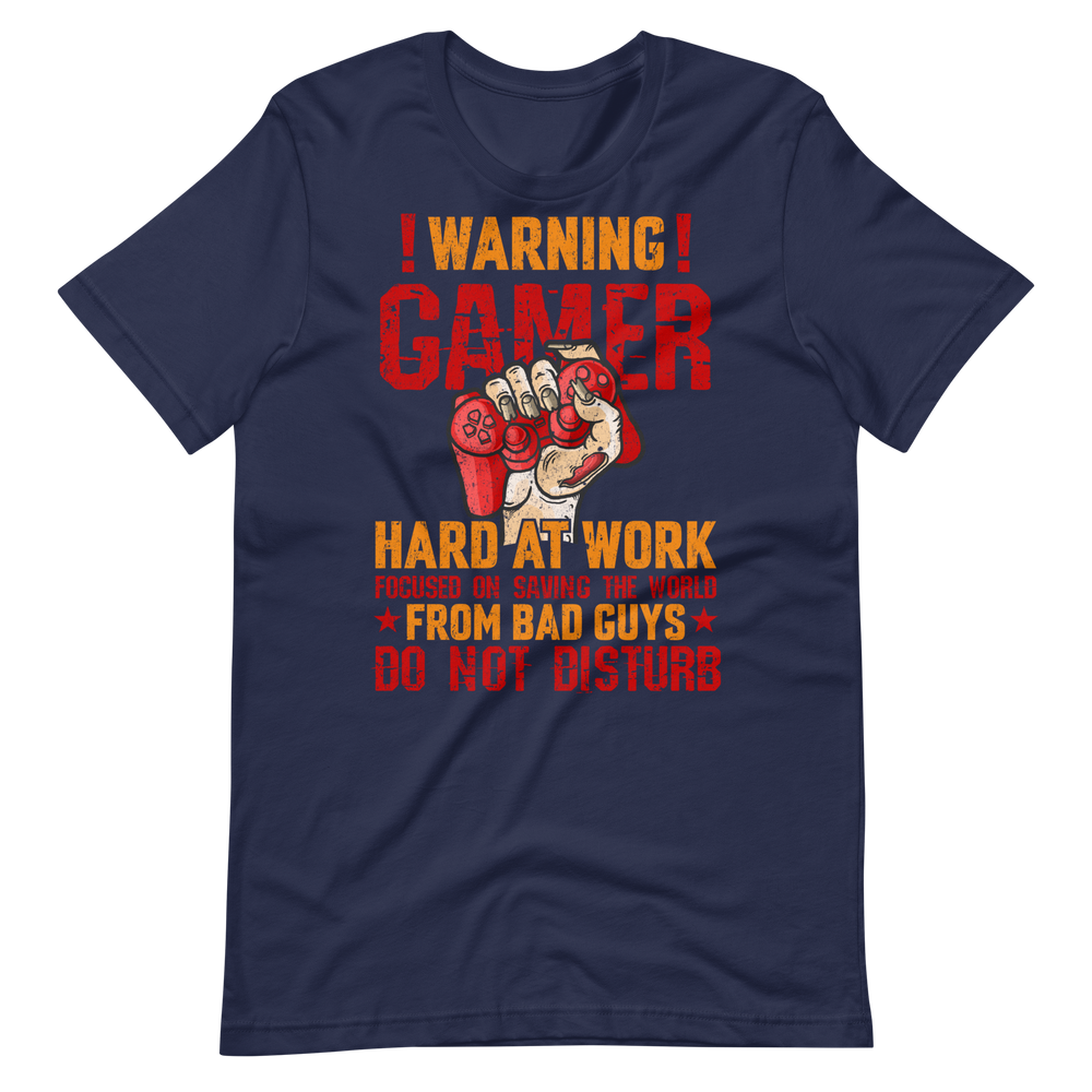 Gamer Hard at Work Shirt! Gaming T-Shirt Fun Gamer Gamelover Funny Working