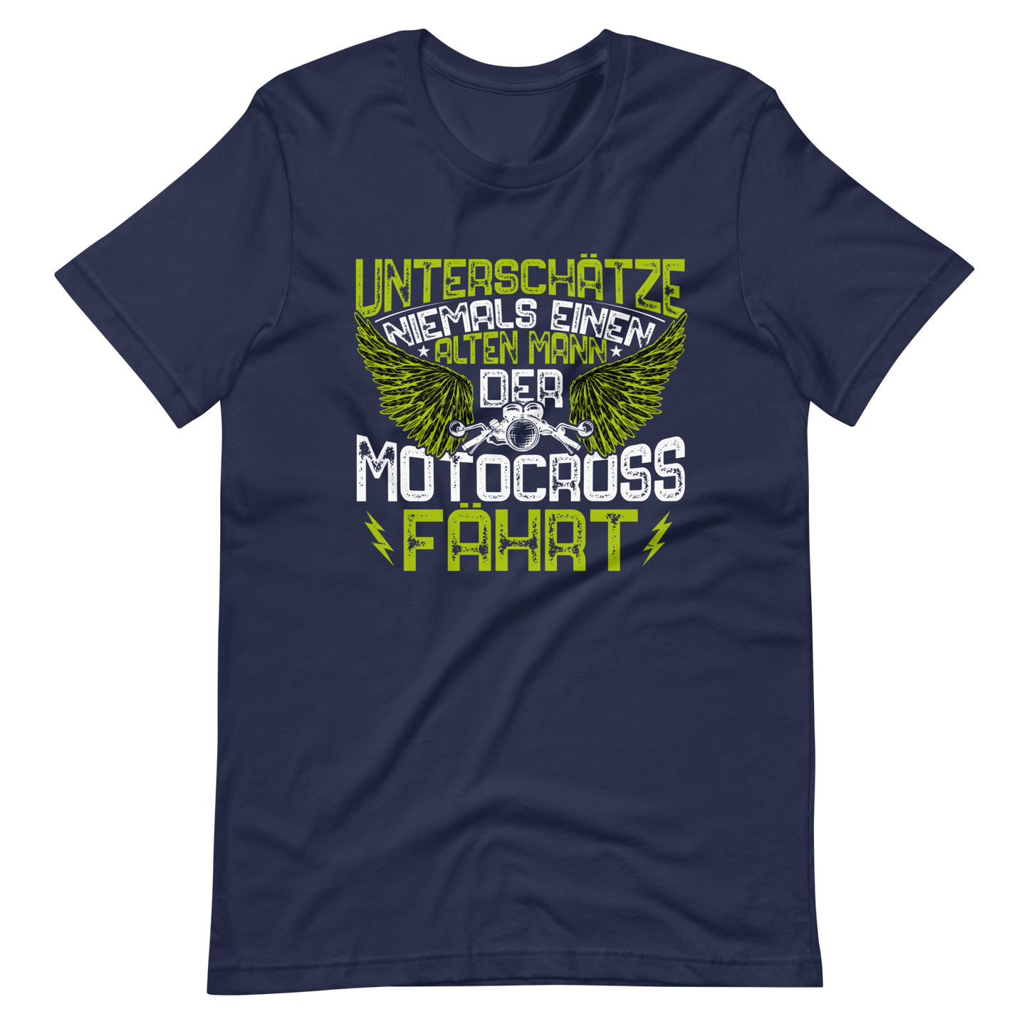 Alter Mann, Motocross - unterschätze nie! T-Shirt