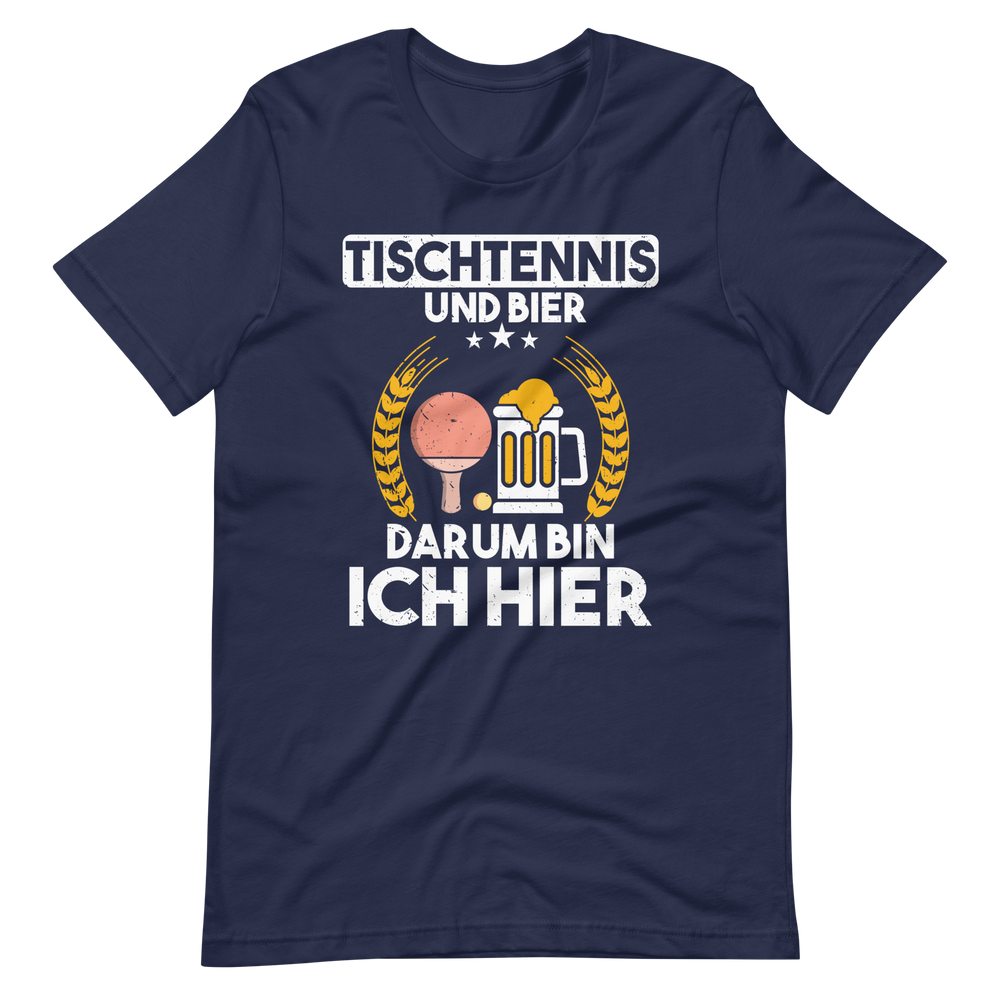 Tischtennis und Bier - Das perfekte Duo! Lustiges T-Shirt für Tischtennisfans