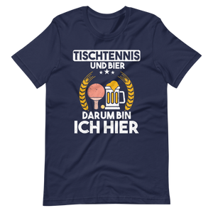 Tischtennis und Bier - Das perfekte Duo! Lustiges T-Shirt für Tischtennisfans