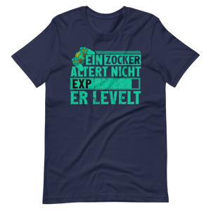 Gamer Shirt: Ein Zocker altert nicht, er Levelt