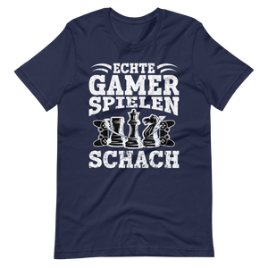 Echte Gamer Spielen Schach T-Shirt - Lustiges Geschenk für Schachspieler