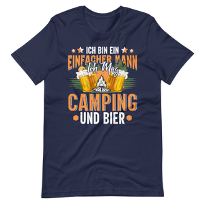 Camping und Bier T-Shirt für einfache Männer