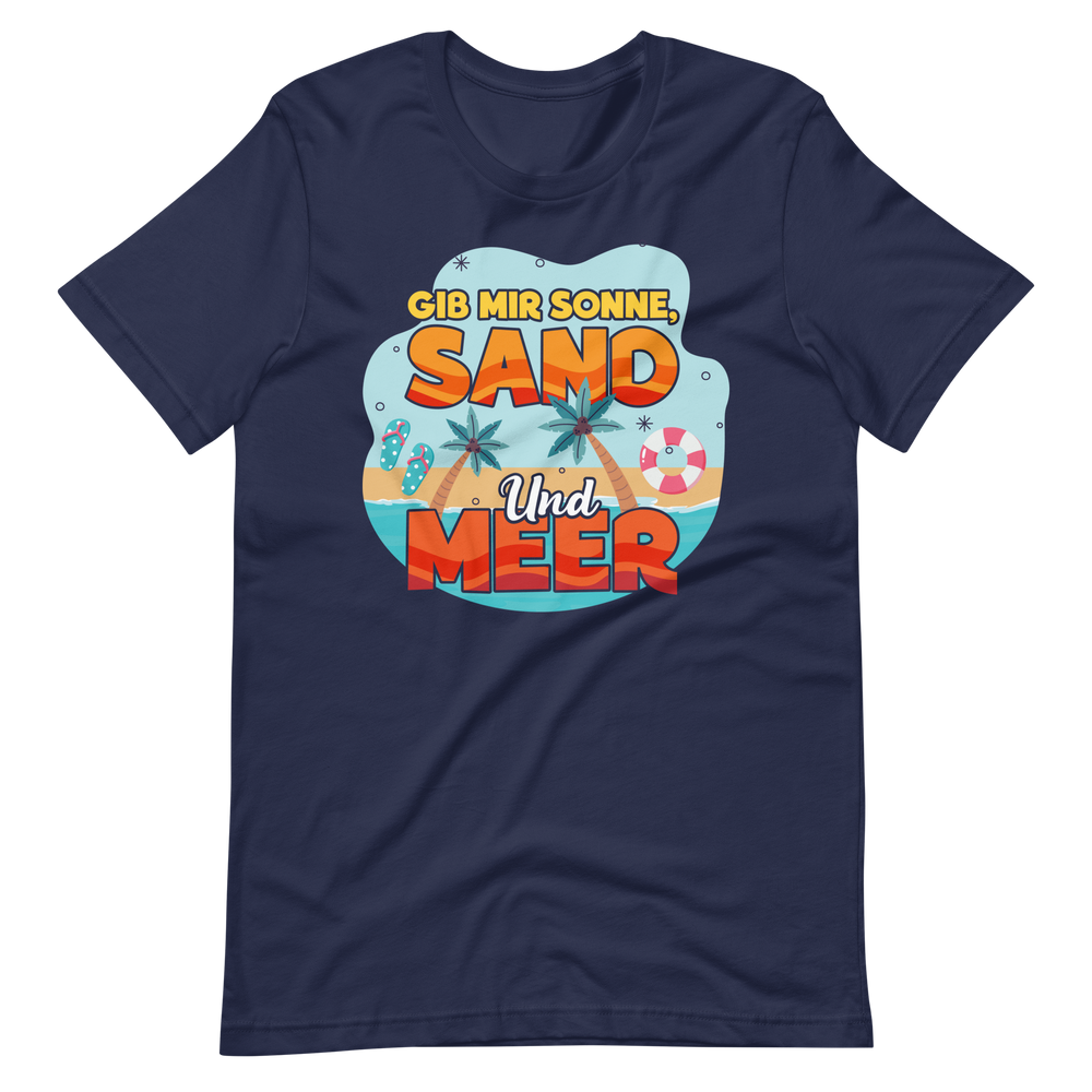 Lustiges T-Shirt "Sonne, Sand, Meer!" für den Sommer | Trendiger Look