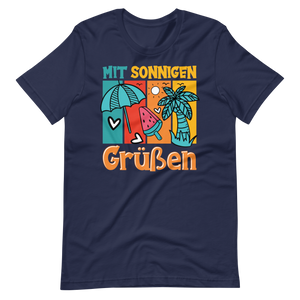 Sommer-T-Shirt "Sonnige Grüße!" | Positiver Style