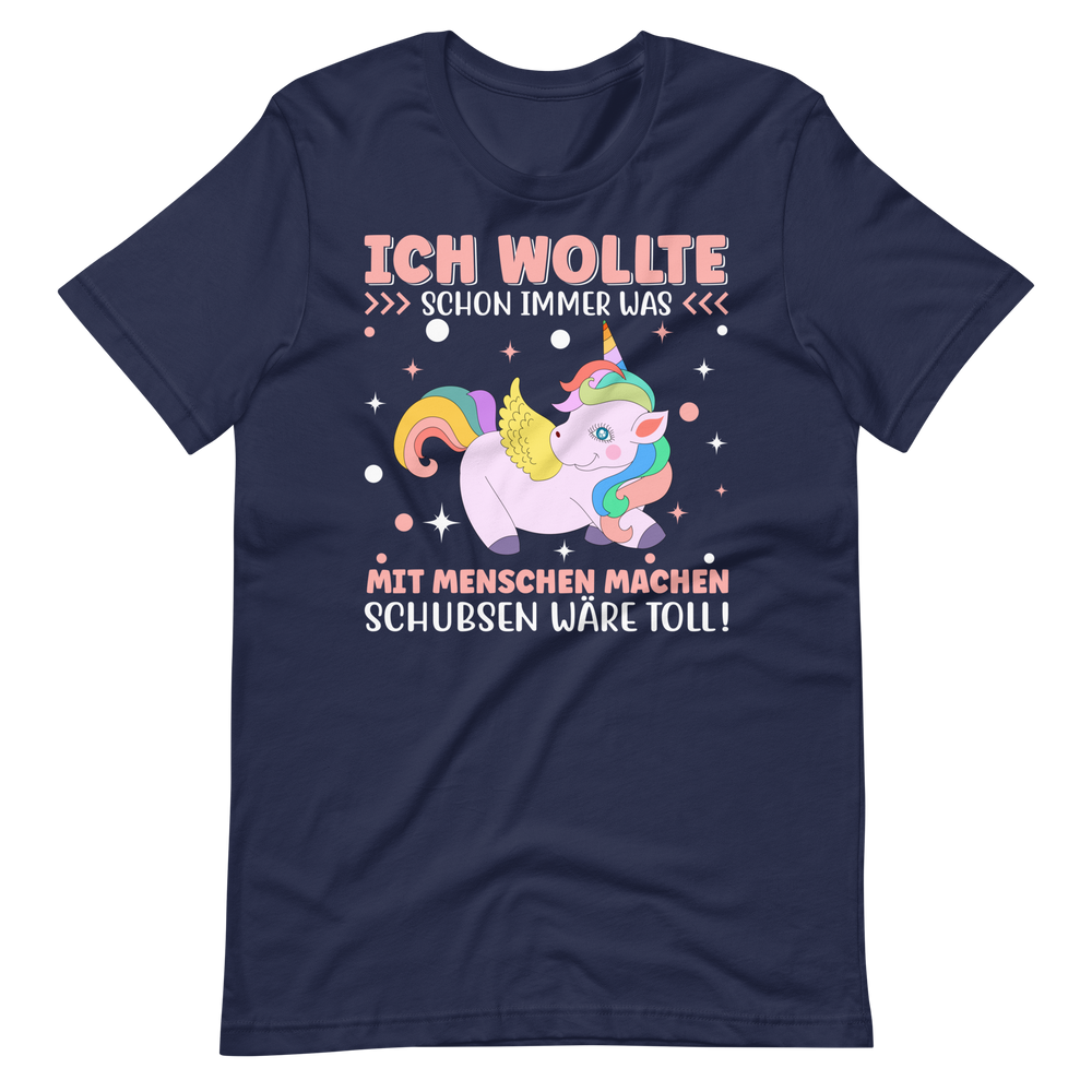 Lustiges T-Shirt "Ich wollte immer mit Menschen arbeiten, schubsen wäre toll" | Lustige Geschenkidee