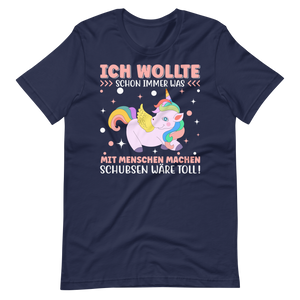 Lustiges T-Shirt "Ich wollte immer mit Menschen arbeiten, schubsen wäre toll" | Lustige Geschenkidee