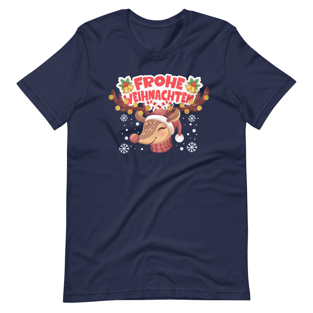 Frohe Weihnachten - Rentier Design | Festliches T-Shirt für die Feiertage