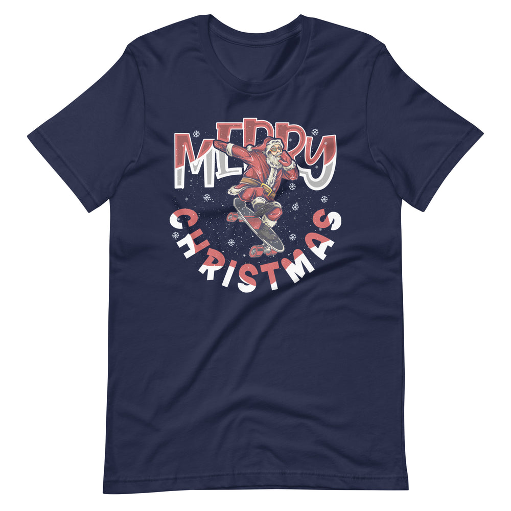 Merry Christmas Skater - Weihnachten Skateboard T-Shirt