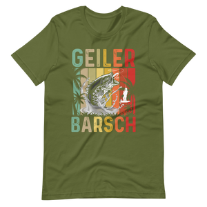 Kaufe jetzt mein T-Shirt "Geiler BARSCH - Barschangeln"